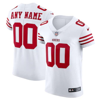 mens nike white san francisco 49ers vapor elite custom jers